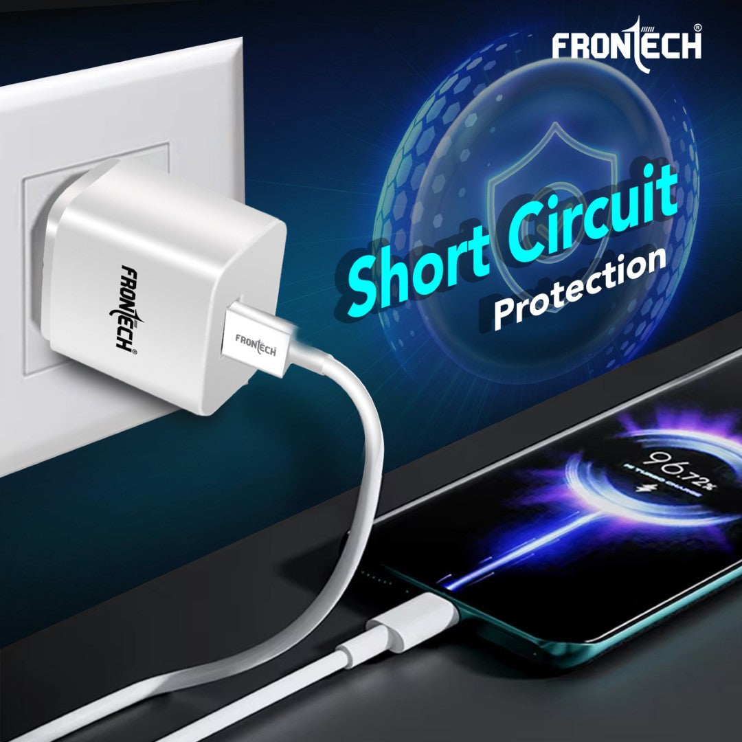 Frontech 12W/2.4A Mobile Charger | Ultra Fast Charging, Quick Charge 3.0, (0951CW, White) Frontech 12W/2.4A Mobile Charger | Ultra Fast Charging, Quick Charge 3.0, (0951CW, White)